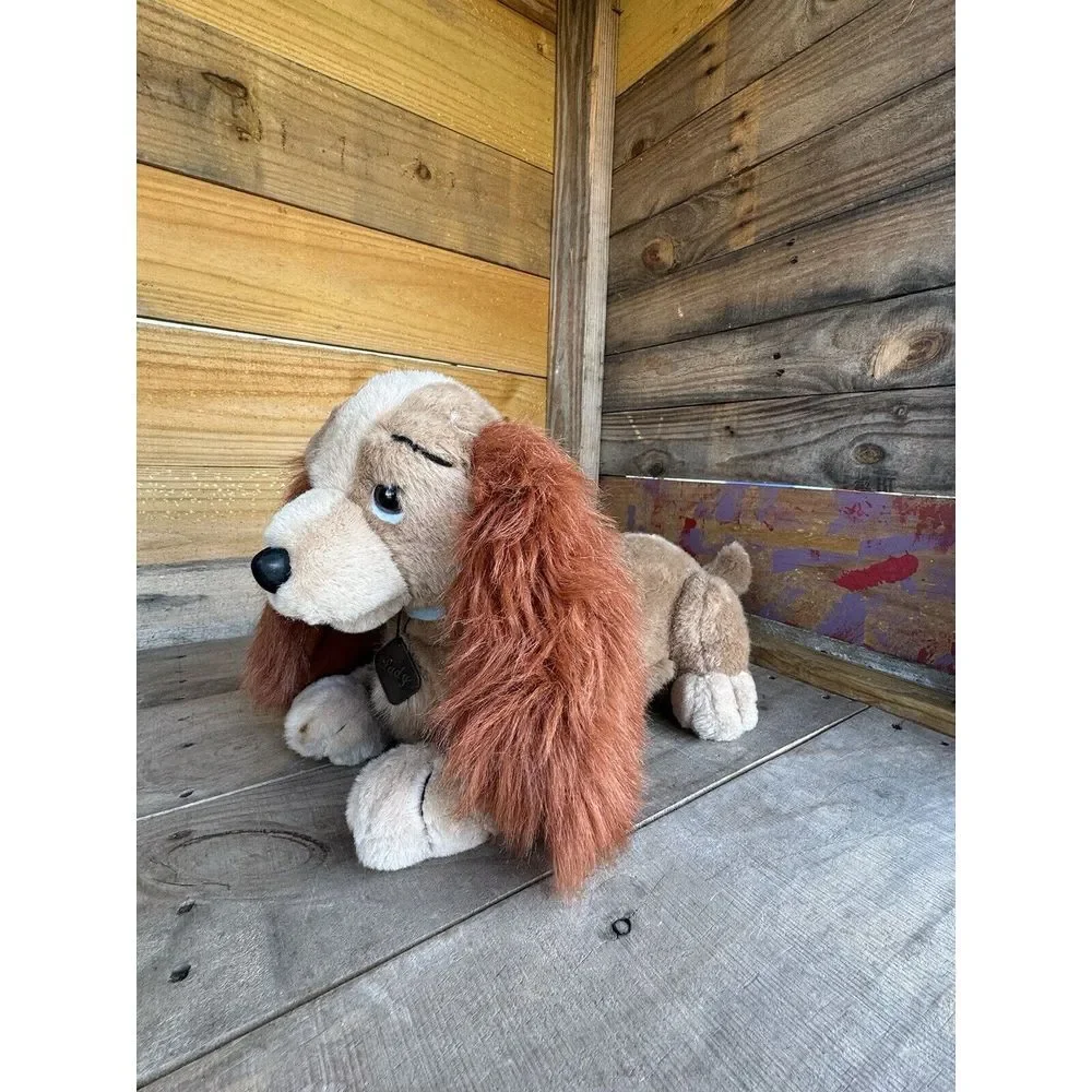 Disney Lady And The Tramp Stuffed Lady Dog With Collar‎ Metal Name Plate